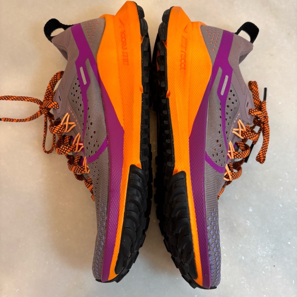 Nike React Pegasus Trail Purple and Orange Athletic Shoes Sz 6.5